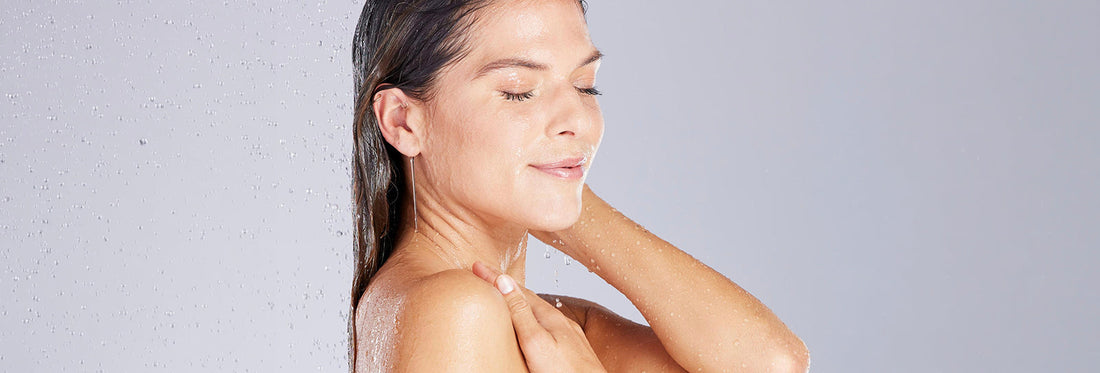 Fresh dewy skin after shower - summer body care routine